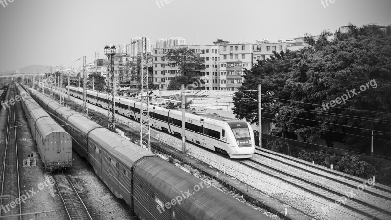 High Speed Rail Harmony Railway Free Photos