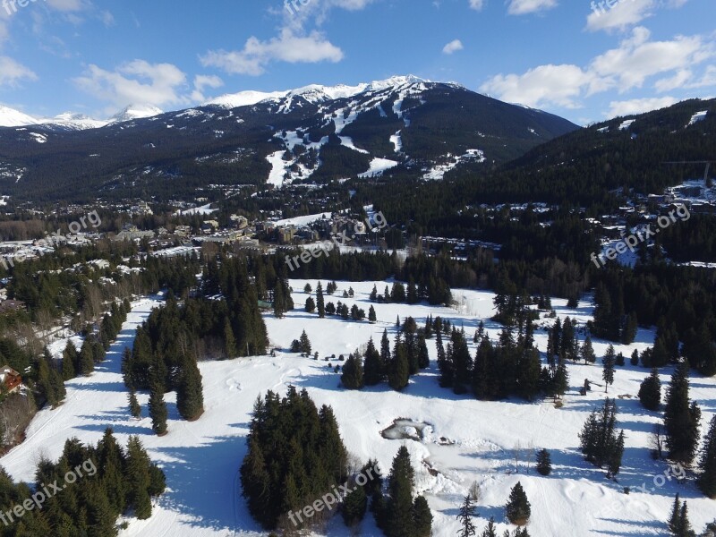 Whistler Drone Canada Mountains Whistler Blackcomb