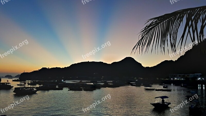 Island Of Cat Ba Viet Nam Sea Water Rock