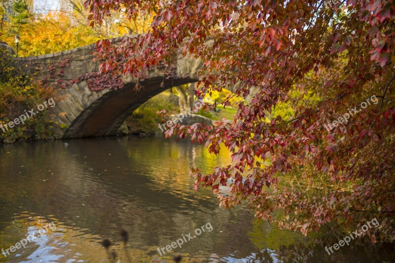 Bridge Nyc River Scenic Central Park