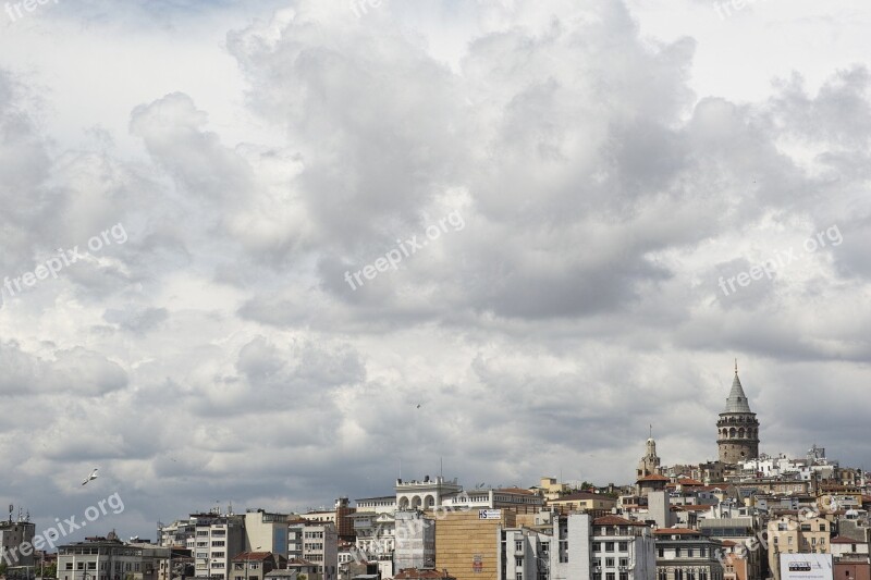 Istanbul Galata Tower Throat Bosphorus Turkey