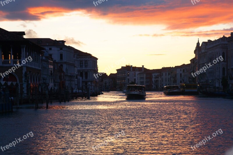 Venice Evening In Venice Italy Canal Venezia