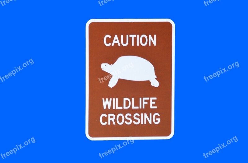 Wildlife Crossing Sign Symbol Isolated Background