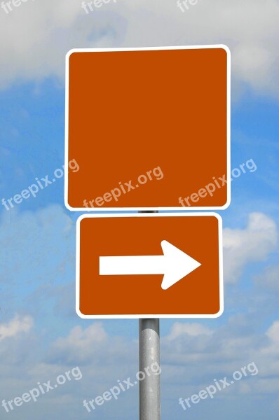 Blank Road Sign Empty Space Background Isolated