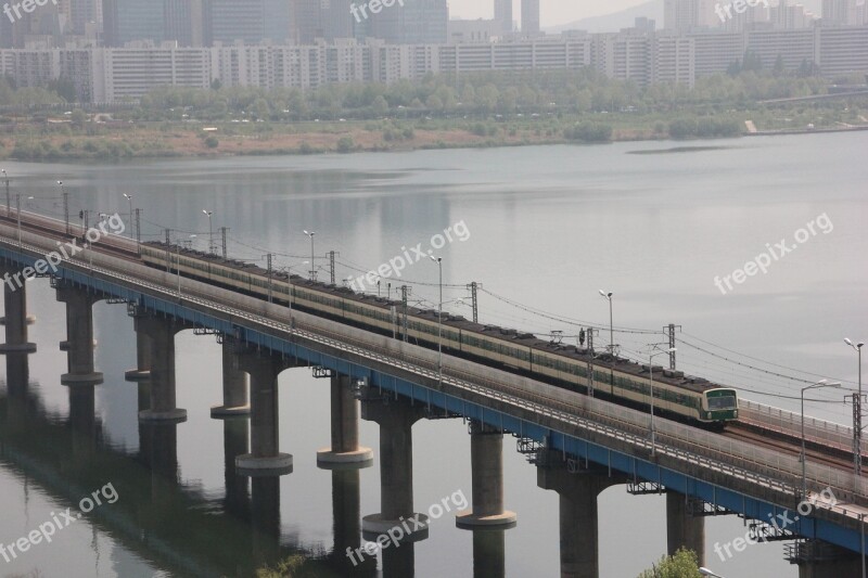 Train Railway Transportation Subway South Korea Subway