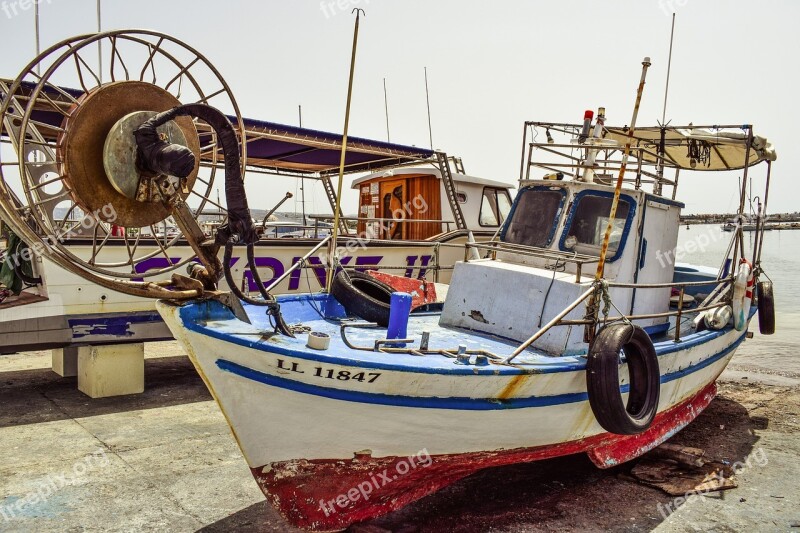 Fishing Boat Wooden Traditional Grounded Shipyard