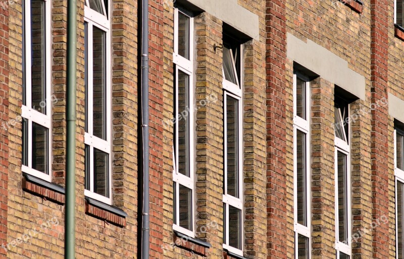 Window Facade Old Brick Factory Building