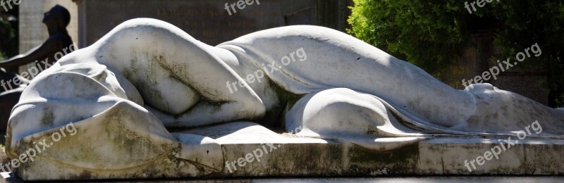 Grave Stone Statue Graveyard Cemetery