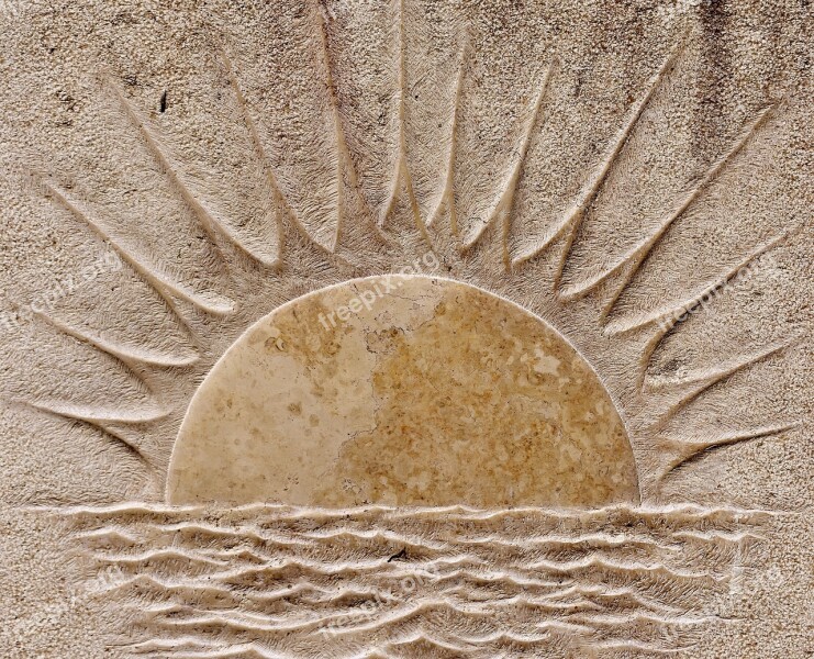 Stone Image Art Sun Horizon