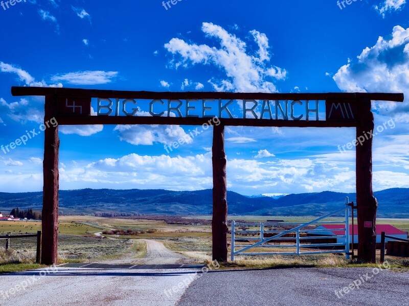 Ranch Farm Sign Entrance Gate