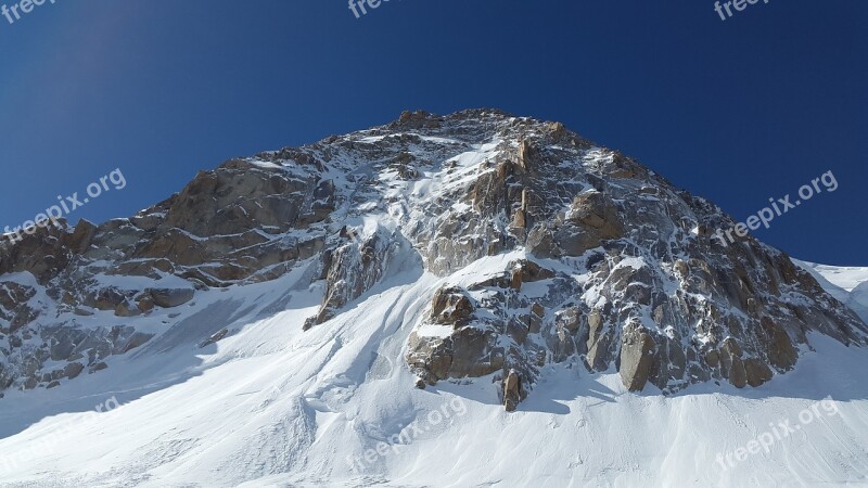 Triangle Du Tacul Mont Blanc Du Tacul High Mountains Chamonix Mont Blanc Group