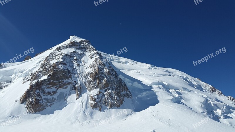 Triangle Du Tacul Mont Blanc Du Tacul High Mountains Chamonix Mont Blanc Group