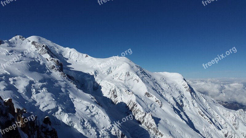 Mont Blanc High Mountains Chamonix Mont Blanc Group Mountains