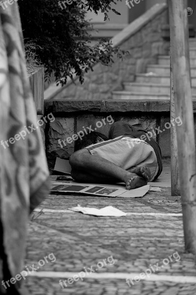 Homeless Man Sleep Man Free Photos