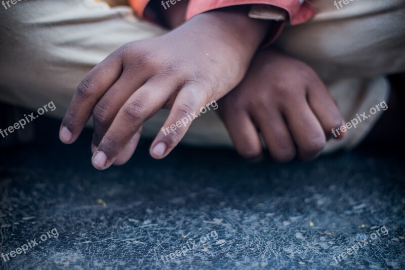 Hands Crossed Cross Sign Child