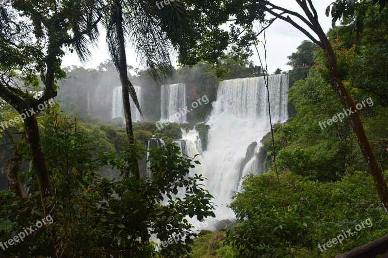 Brazil Argentina Iguazu Falls Majestic Free Photos