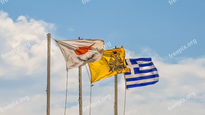 Flags Country Nation Cyprus Greece