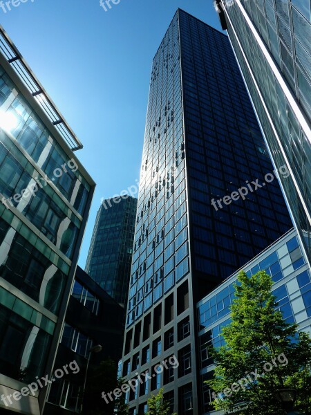 Skyline Skyscraper Skyscrapers Architecture Frankfurt