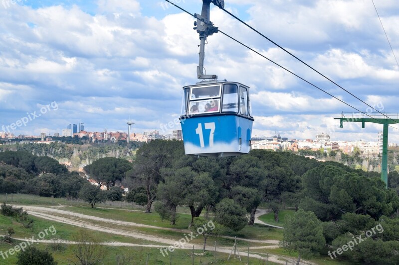 Cable Car Seventeen 17 Madrid High