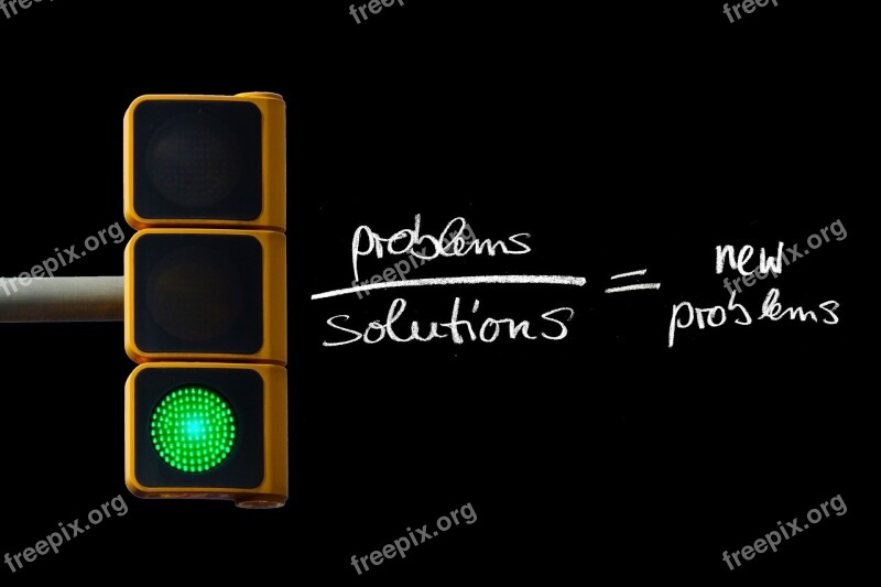 Problem Solution Equation Font Traffic Lights