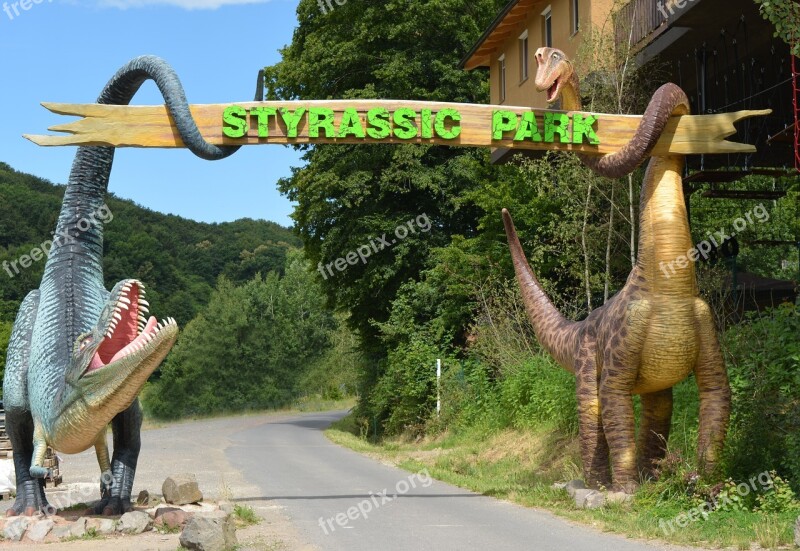 Theme Park Dinosaur Prehistoric Times Dino-park Free Photos