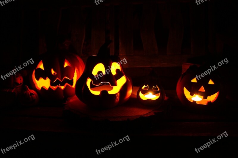 Halloween Lanterns Pumpkin October Creepy