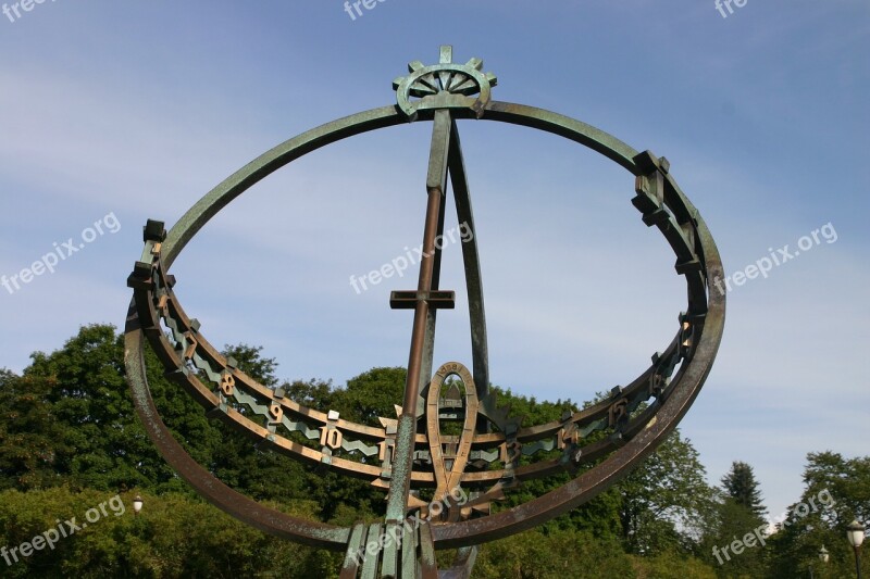 Sundial Oslo Vigeland Norway Sculpture