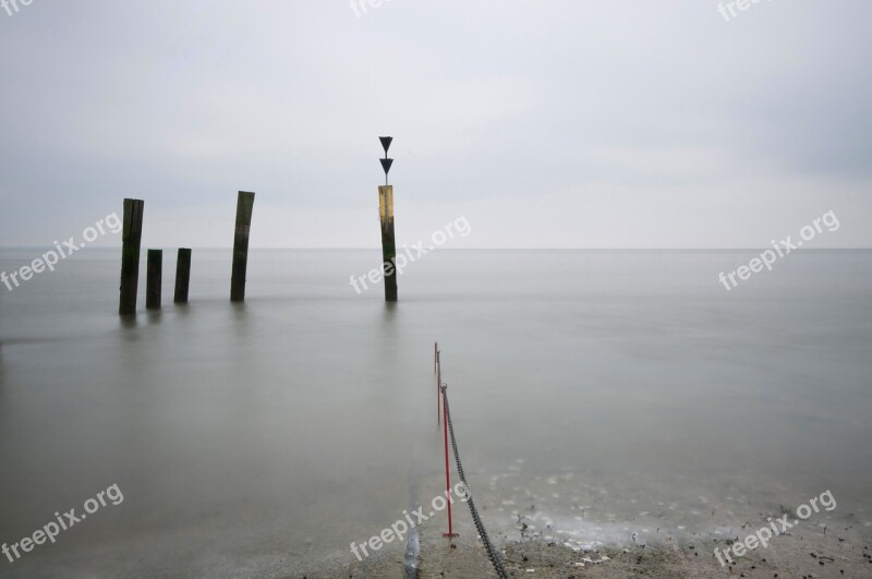 North Sea Watts Pier Wadden Sea Sea