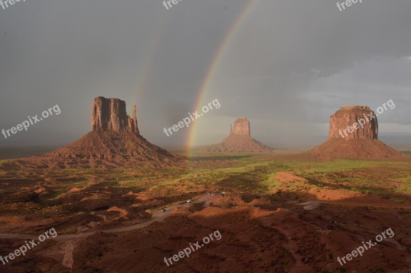 Monument Valley Utah Arizona Monoliths Rainbow