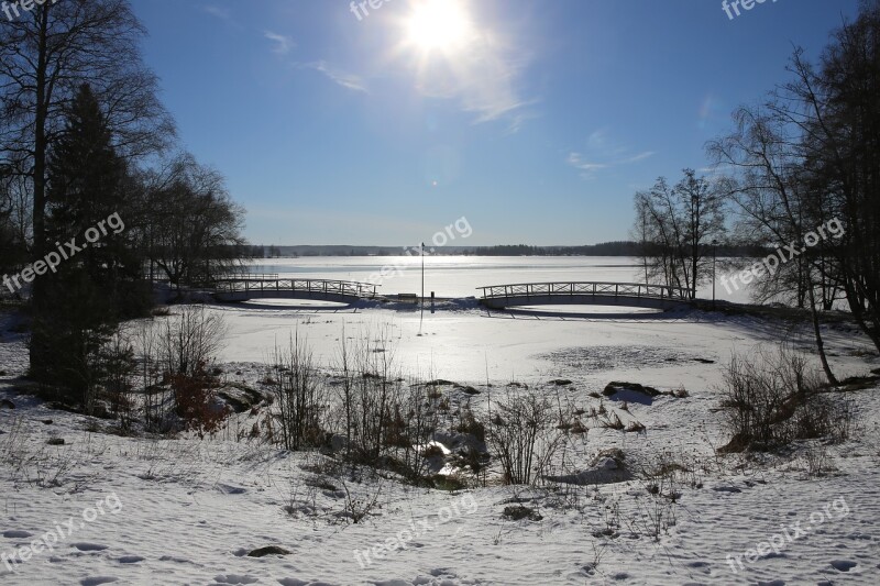 Winter Snow Landscape Sun Spring