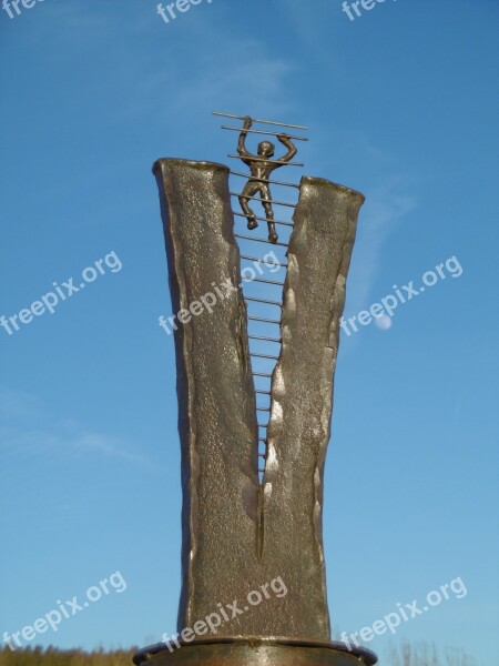 Heaven Help Us Optimist Sculpture Metal Art Artwork