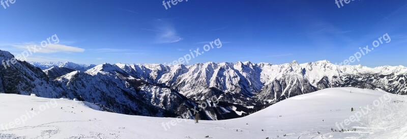 Hinterstoder Winter Skiing Mountains Hiking