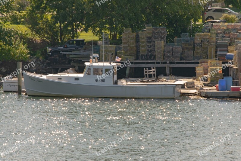 Lobster Boat Boat Docked Fishing Portsmouth