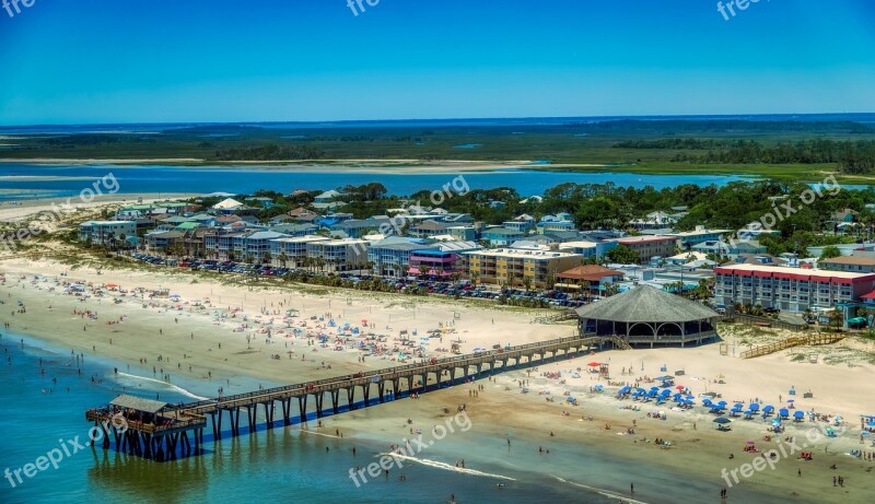 Tybee Island Georgia America Pier Beach