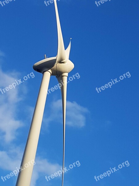 Windmill Sky Wind Clouds Architecture