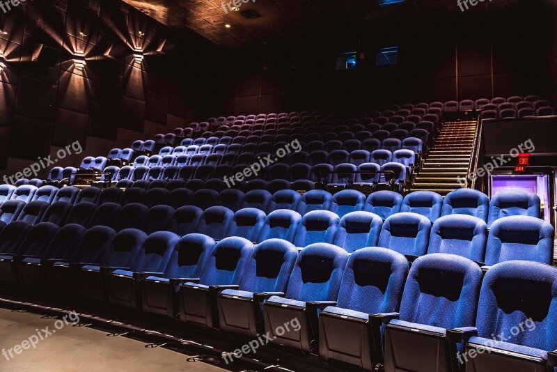 Seat Chair Indoors Theatre Empty