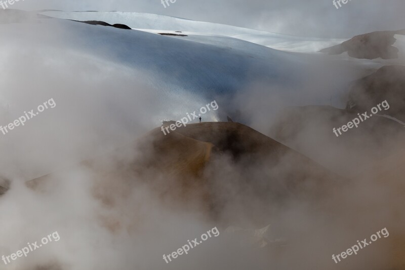 Iceland Crap Nature Landscape Fog