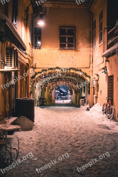 Brasov Night Winter Culture Romania