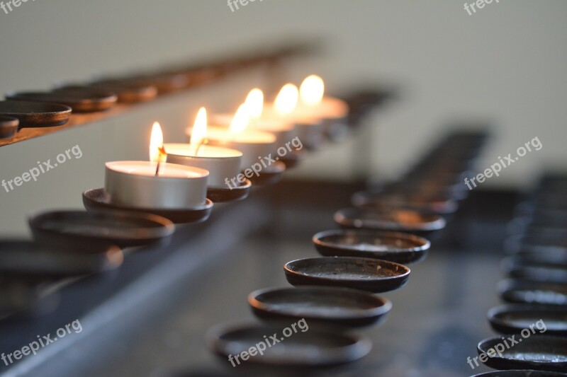 Church Candles Light Religion Heat