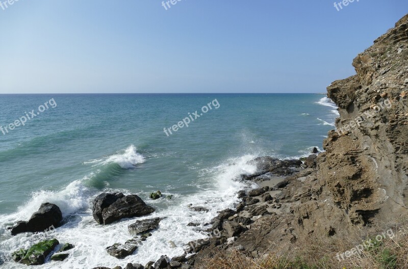 Sea Ocean Water Coast Rock