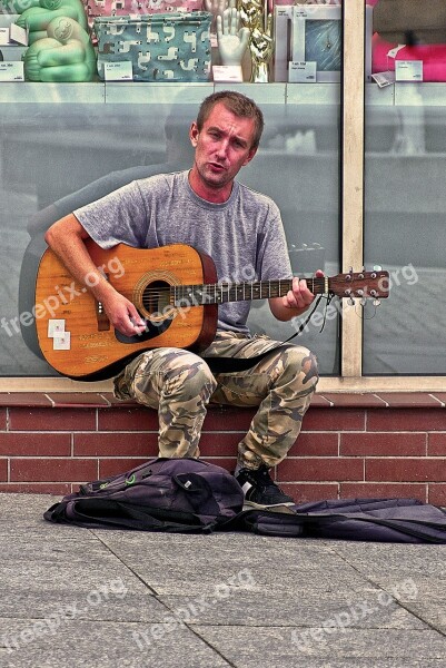 Musician Street Music Guitar Man Music