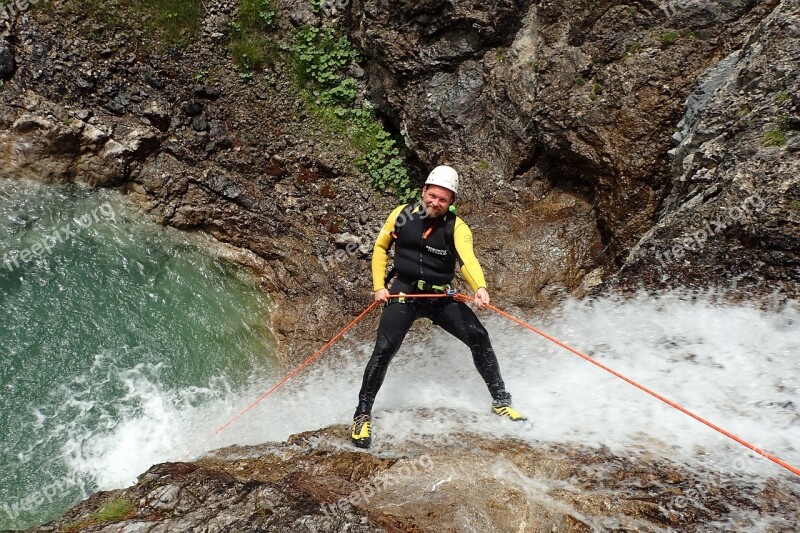 Waterfall Canyoning Abseil Gorges Natural Spectacle