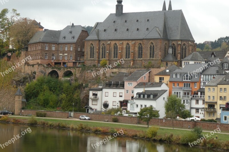 Saarburg Cityscape History Building Church