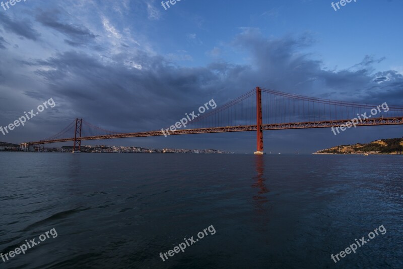 Tejo Lisabon Portugal Mood Summer