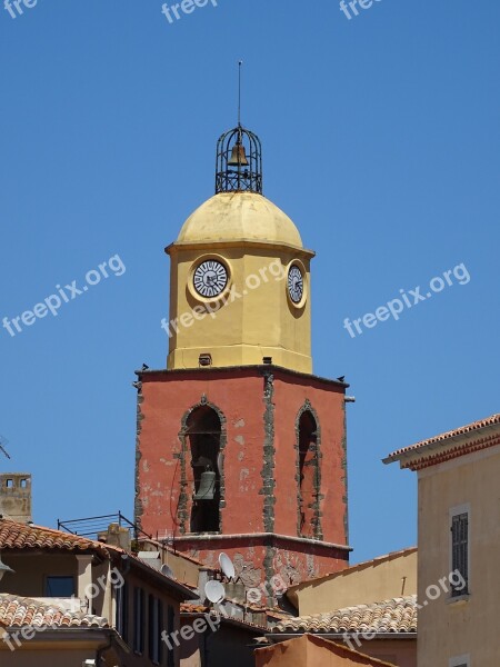 Saint-tropez Church Holiday Mediterranean Landscape