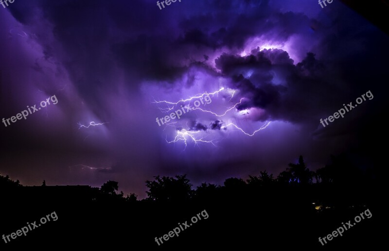 Thunderstorm Nature Sky Forward Flash