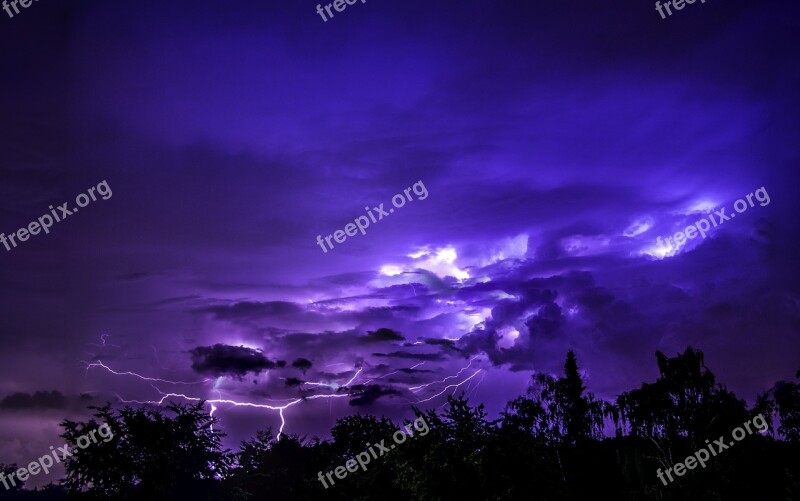 Thunderstorm Nature Sky Forward Flash