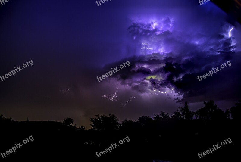 Thunderstorm Nature Sky Forward Flash