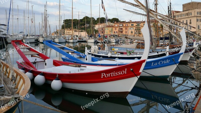 Sanary-sur-mer Riviera Cote D'azur Sailboats Boats