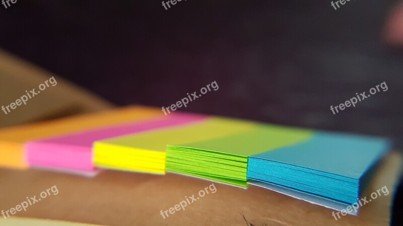 Paper Colorful Colors Sticky Notepaper